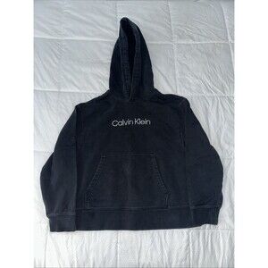 Calvin Klein Women’s Fit Logo Hoodie, Black Beauty MINT USED L